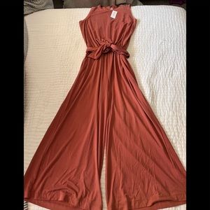 NWT beautiful dark coral jumpsuit!
